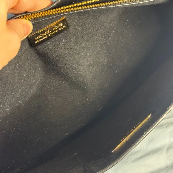 🐍 Michael Kors Genuine Snakeskin Tote – Black (RARE) - Picture 11 of 13